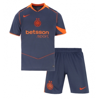 Billige Fotballdrakt Inter Milan Replika Tredjedraktsett Barn 2025-26 Kortermet (med bukser)